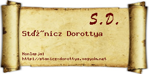 Stánicz Dorottya névjegykártya