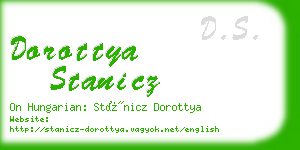 dorottya stanicz business card